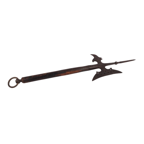 52 - A possibly late 17th century Monmouth Rebellion Era peasants halberd adapted with later truncated sh... 