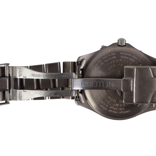 647 - A Breitling Aerospace Repetition Minutes titanium wristwatch, the grey dial with an analogue and dig... 