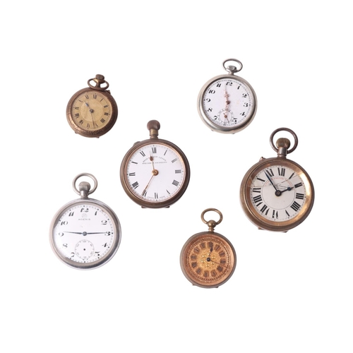 650 - A quantity of open faced pocket watches and fob watches; together with a group of vintage wristwatch... 