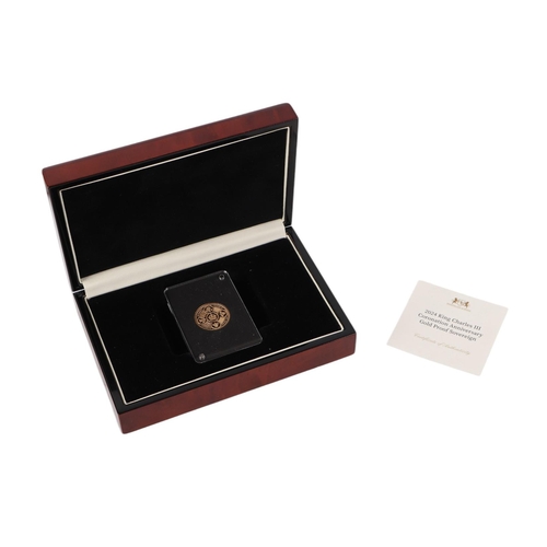 679 - A 2024 King Charles III Coronation Anniversary gold proof sovereign, boxed.