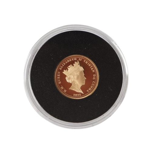 680 - A 2022 Queen Elizabeth II Platinum Jubilee gold proof half sovereign, boxed.