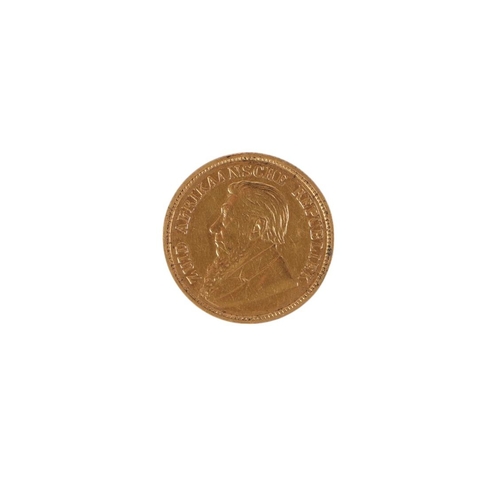 683 - An 1896 south African half Pond gold coin, 4g.