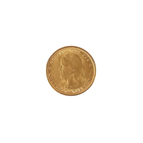 684 - A Dutch 1897 ten Gilders gold coin, 6g.