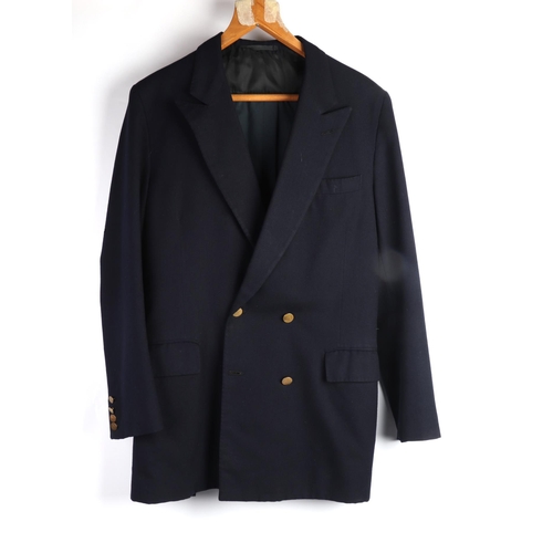 75 - Savile Row blazer. An Officer's 1980s Thorns bespoke tailored boating jacket with Kings buttons (ref... 