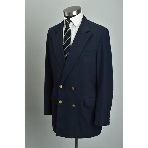 75 - Savile Row blazer. An Officer's 1980s Thorns bespoke tailored boating jacket with Kings buttons (ref... 