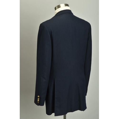 75 - Savile Row blazer. An Officer's 1980s Thorns bespoke tailored boating jacket with Kings buttons (ref... 