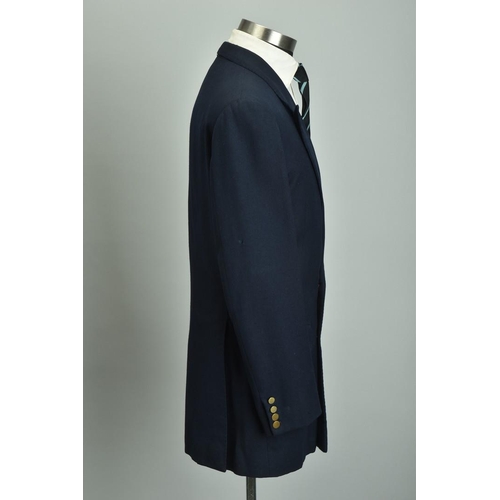 75 - Savile Row blazer. An Officer's 1980s Thorns bespoke tailored boating jacket with Kings buttons (ref... 