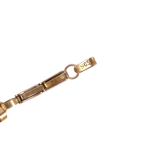 759 - A ladies 9ct gold cased Rolco wristwatch on a 9ct gold bracelet strap, gross weight 10.8g; together ... 