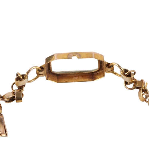 759 - A ladies 9ct gold cased Rolco wristwatch on a 9ct gold bracelet strap, gross weight 10.8g; together ... 