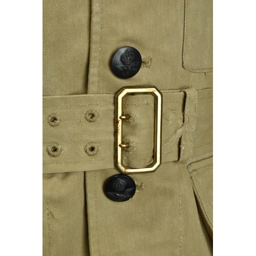 77 - RAF 1949 KD Uniform, Airmen's khaki drill tunic, King's Crown buttons (ref: YDE).