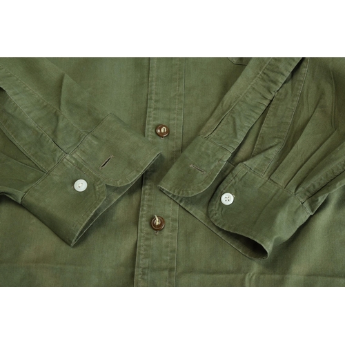 78 - WWII Canadian Army field uniform olive green shirt (ref: WIH).