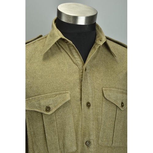 80 - A 1950s British Army khaki flannel field issue KF Shirt (ref XXR).