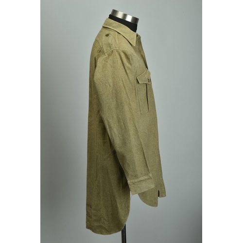 80 - A 1950s British Army khaki flannel field issue KF Shirt (ref XXR).