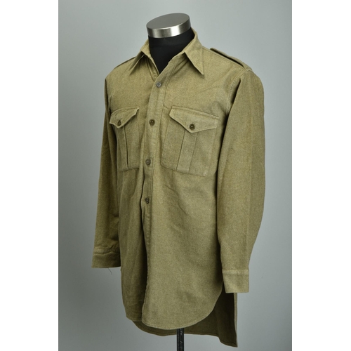 80 - A 1950s British Army khaki flannel field issue KF Shirt (ref XXR).