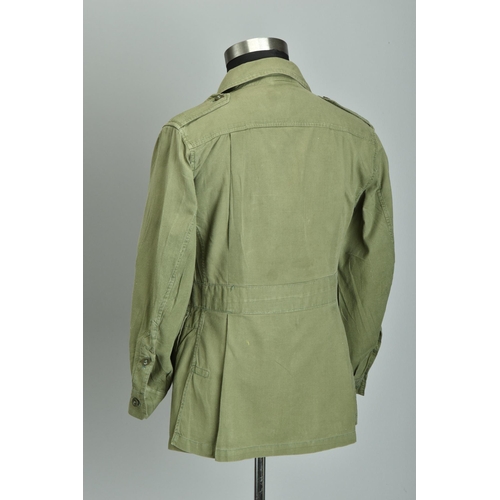 81 - British Army Korean War Era aertex olive green OG bush jacket (ref: WXZ).