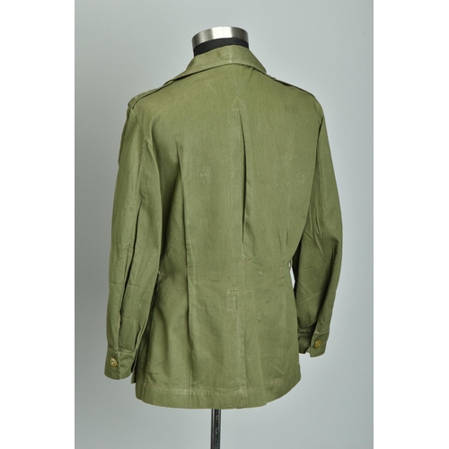 82 - Korean War Uniform. British Army 1950s Issue Denim Bush Jacket (ref: WYA). Condition Report         ... 