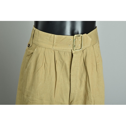 86 - A pair of WWII khaki drill uniform trousers (ref: XRE).