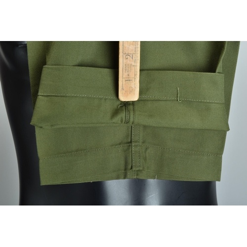 87 - 1950s Uniform Trousers, denim overalls in olive green; together with another pair of trousers (ref: ... 