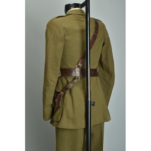 90 - 1941 WW2 Uniform. British India Raj IMS Officers' Service Dress with belts; together with a 1941 WW2... 