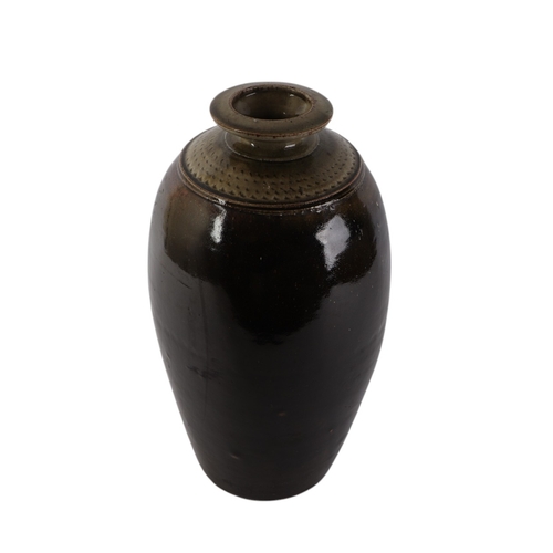 412 - Richard Batterham (1936-2021) - A Studio Pottery vase, 40cms high (previously bought direct from the... 