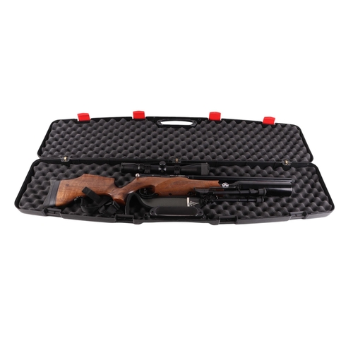 107 - A BSA R-10 Mk2 .177 air rifle with BSA telescopic sight, in a hard carry case.