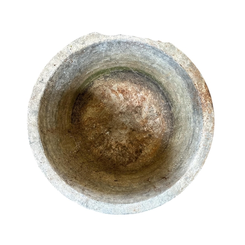 19 - An Art Nouveau galvanised rectangular planter, 52cms long; together with a metal boiler / planter, 4... 