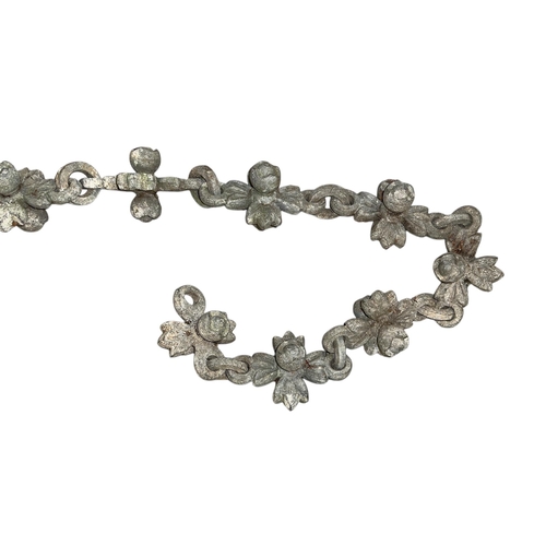 2 - A Victorian decorative heavy metal chain.