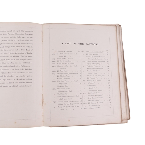 29 - A bound volume of 19th century cartoons from Punch magazine (1845-1878) printed Fleet Street London ... 