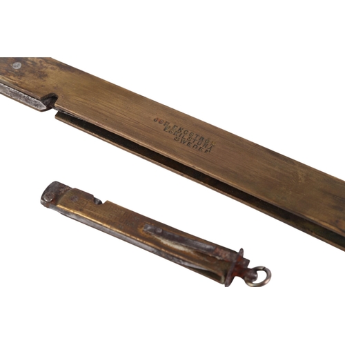 45 - Three Swedish barrel knives with treen handles, the largest 14cms long (closed) (3).