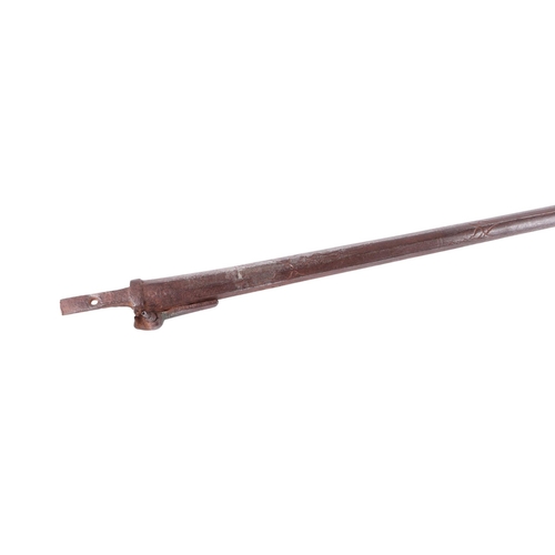 53 - An 18th century Ottoman Turkish flintlock musket gun barrel with Arabesque designs, converted to per... 