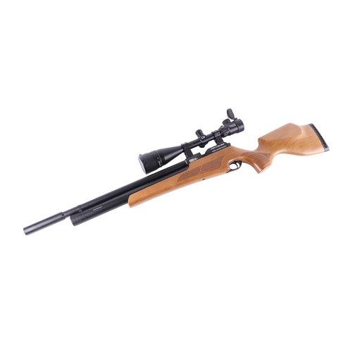 57 - An Artemis model M16 .22 air rifle with Milbro clear view telescopic sight, 106cms long.Condition Re... 