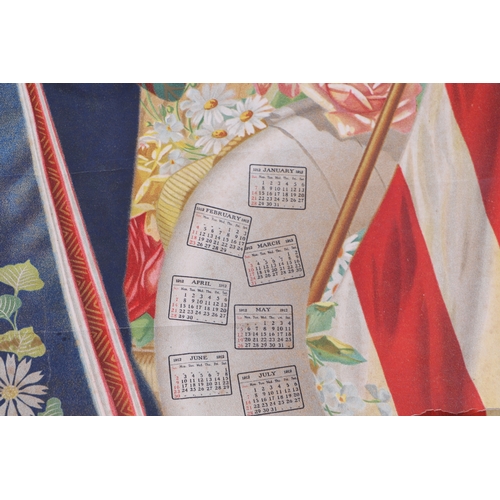 34 - An early 20th century Nippon Yusen Kaisha Japan Mail Steamship Co. calendar poster 1912, printed by ... 