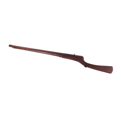 27 - A large and impressive 19th century Indian Matchlock musket with 1 inch bore, 145cms long overall.