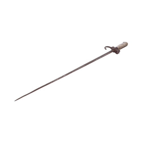 108 - A French Lebel 1886 model bayonet with cruciform blade, 64cms long.