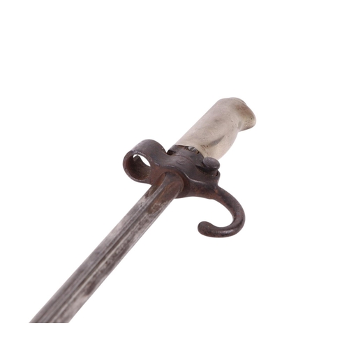 108 - A French Lebel 1886 model bayonet with cruciform blade, 64cms long.