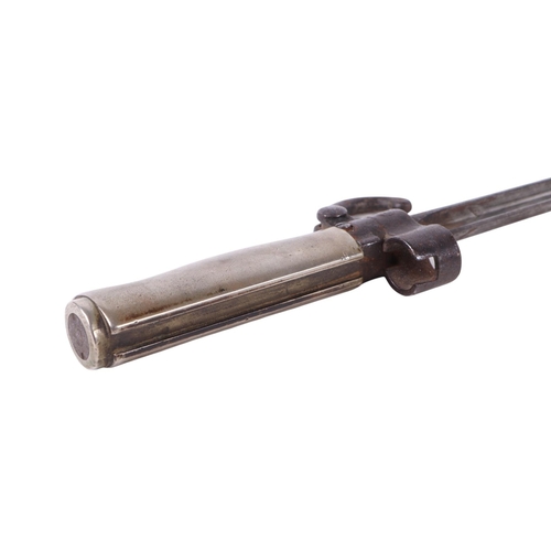 108 - A French Lebel 1886 model bayonet with cruciform blade, 64cms long.