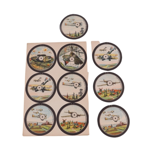 114 - A group of WWII German Hitler Youth coloured printed shooting targets, comprising of ten circular im... 
