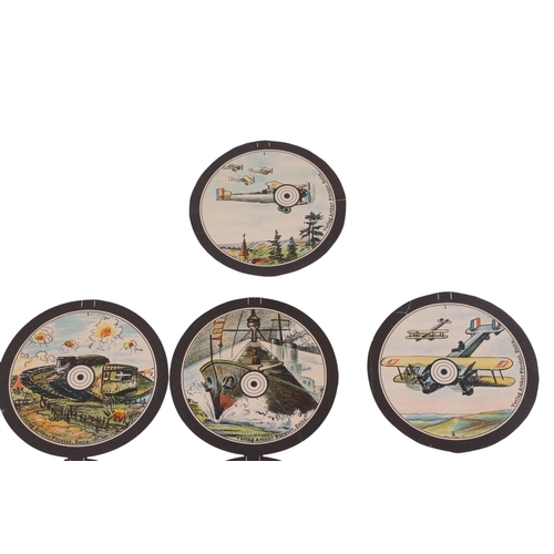 114 - A group of WWII German Hitler Youth coloured printed shooting targets, comprising of ten circular im... 