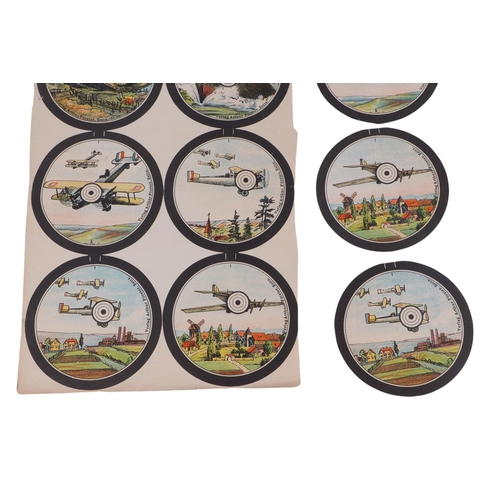 114 - A group of WWII German Hitler Youth coloured printed shooting targets, comprising of ten circular im... 