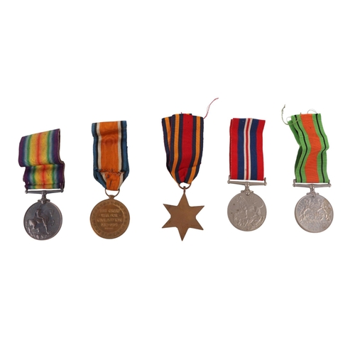 117 - A WWI medal pair named to '3147 PTE GS HARCOURT SOM.L.I.'; together with a WWII medal group includin... 