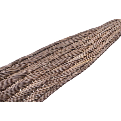 118 - An Indo-Persian bullion wire dress belt, the buckle with crest and calligraphy, 85cms long, 330g.