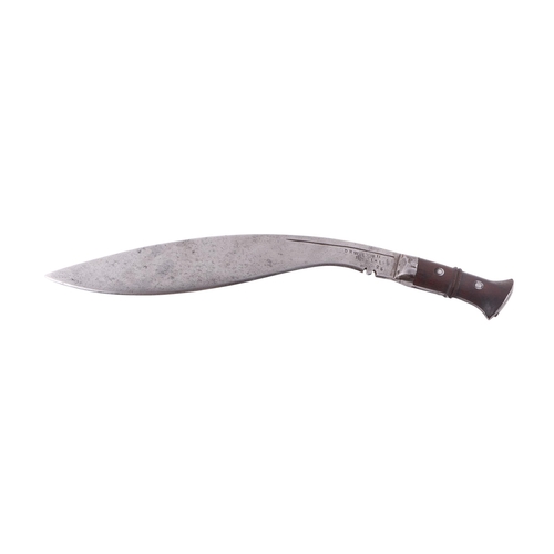 89 - A 1919 dated military mk II kukri knife, overall 47cms, blade length 34.5, blade thickness 5.6mm.