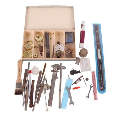 A large quantity of watch makers spares.