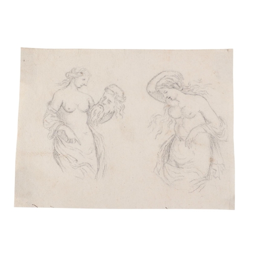 An Old Master Renaissance style pencil cartoon depicting classical ...