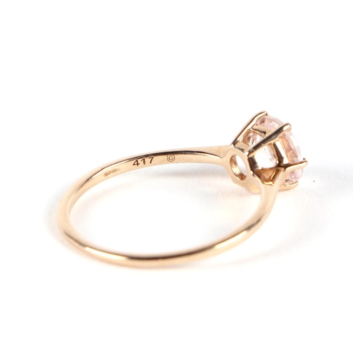 A 9ct gold solitaire dress ring, approx UK size Q, 1.6g.