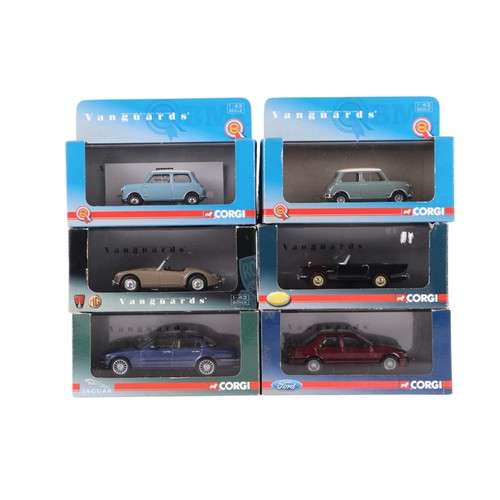 121 - Assorted Vanguard Corgi and Cararama die cast vehicles, including Mercedes Benz 300 SL Golding, Jagu... 