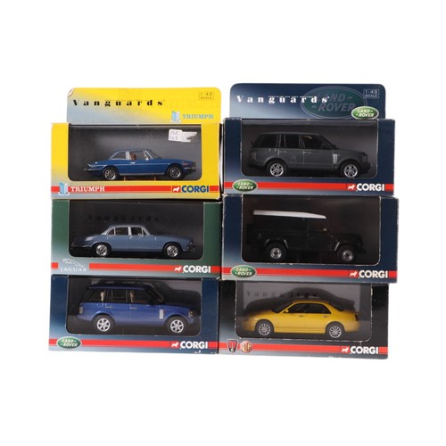 121 - Assorted Vanguard Corgi and Cararama die cast vehicles, including Mercedes Benz 300 SL Golding, Jagu... 
