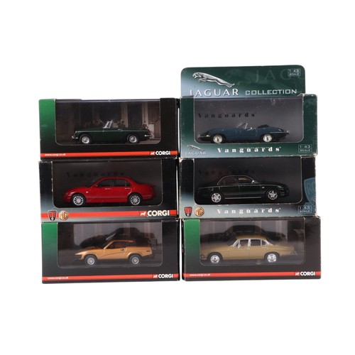 121 - Assorted Vanguard Corgi and Cararama die cast vehicles, including Mercedes Benz 300 SL Golding, Jagu... 