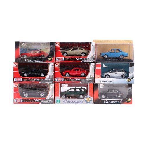 121 - Assorted Vanguard Corgi and Cararama die cast vehicles, including Mercedes Benz 300 SL Golding, Jagu... 