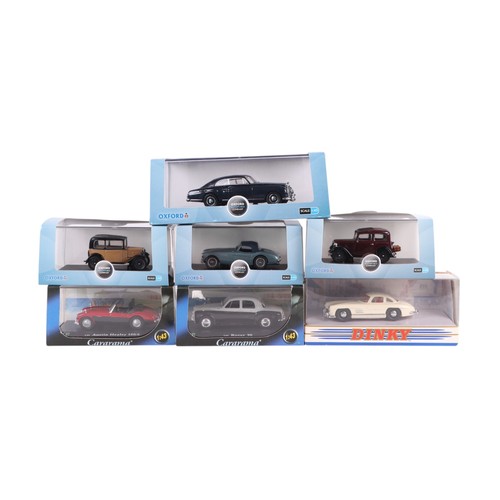121 - Assorted Vanguard Corgi and Cararama die cast vehicles, including Mercedes Benz 300 SL Golding, Jagu... 
